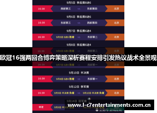 欧冠16强两回合博弈策略深析赛程安排引发热议战术全景观 欧冠16强两回合博弈策略深析赛程安排引发热议战术全景观